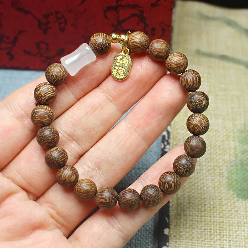 JIAFULAI Golden Sandalwood Bracelets Unisex-3