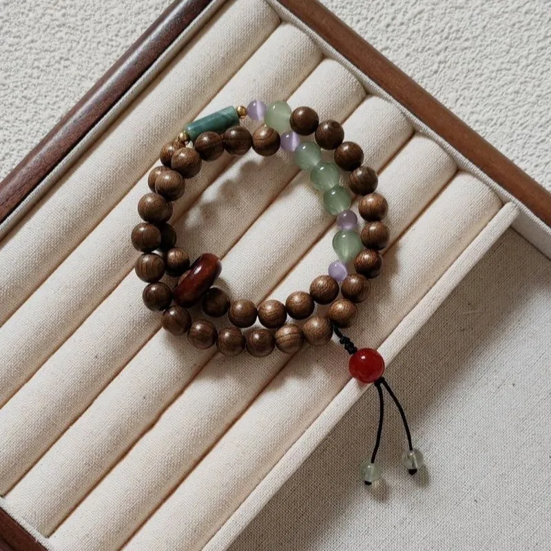 JIAFULAI Golden Sandalwood Bracelets Unisex-1
