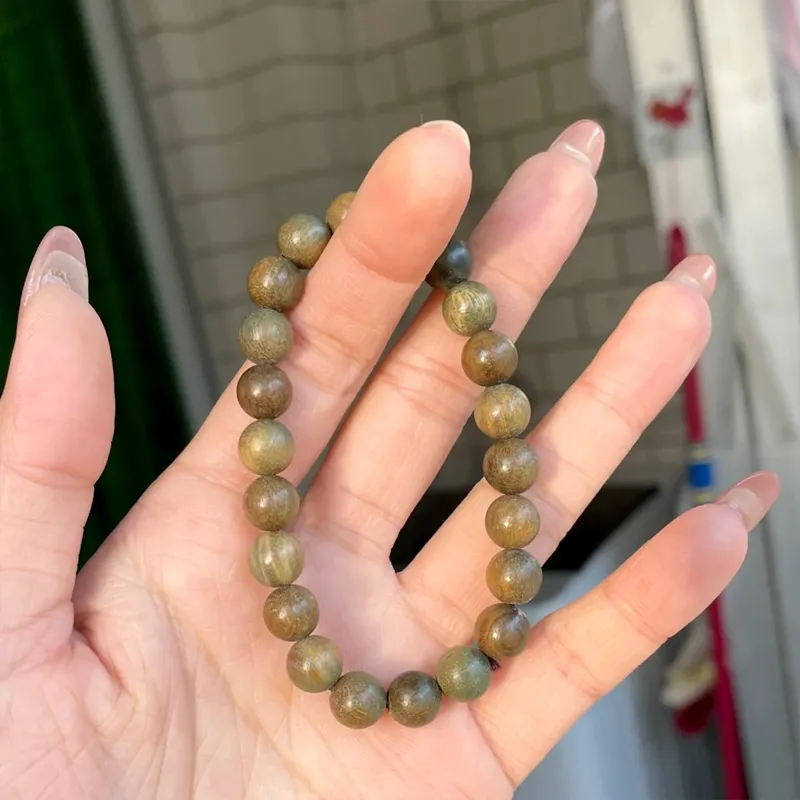 JIAFULAI Green Sandalwood Bracelets Unisex-3