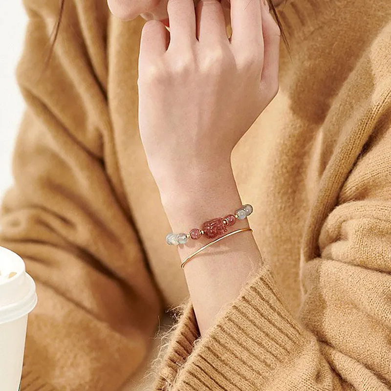 JIAFULAI Colored Glaze Bracelets Women's-2