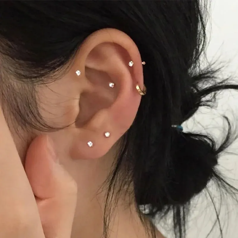 JIAFULAI Alloy Stud Earrings Unisex-3