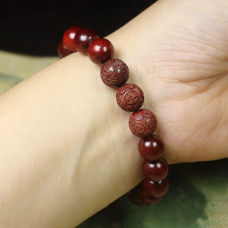 JIAFULAI Bloodwood Wooden Bracelets Unisex-1