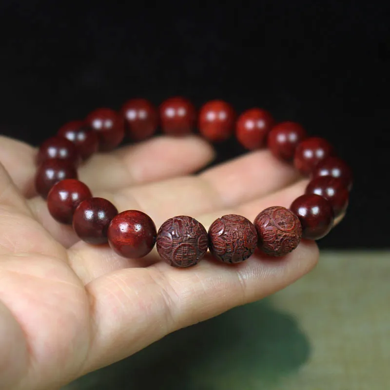 JIAFULAI Bloodwood Wooden Bracelets Unisex-3