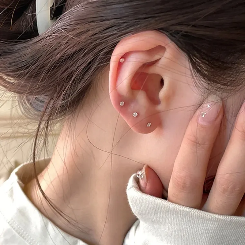 JIAFULAI Alloy Stud Earrings Unisex-4