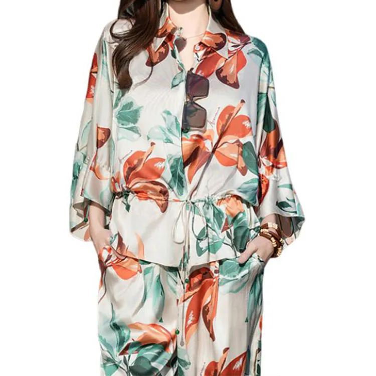 BESIONIA SS25 Shirt Women's Green Pattern-1