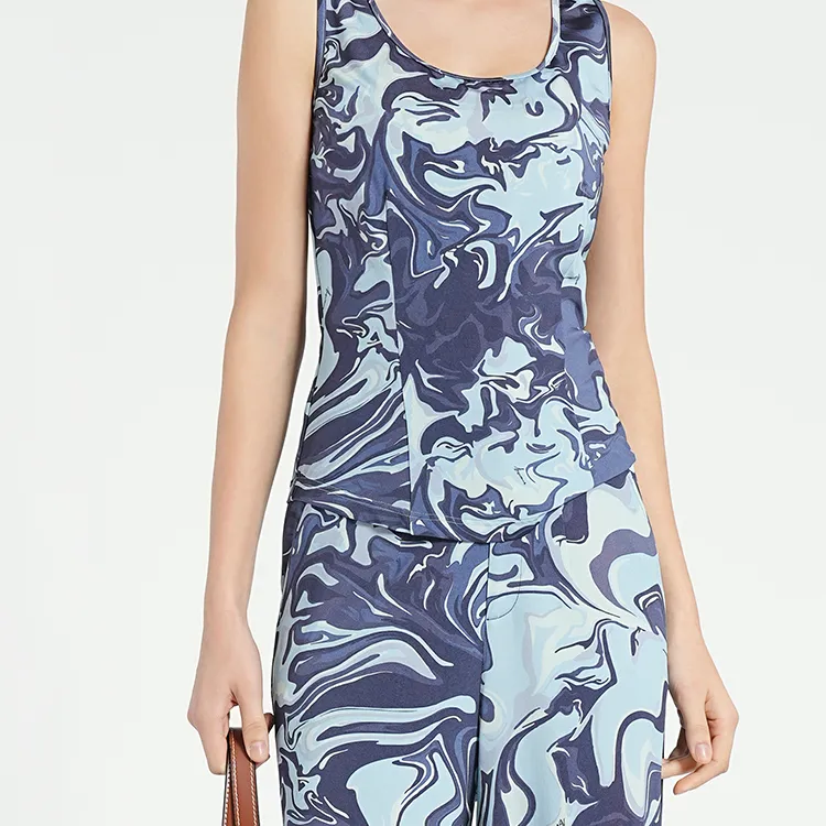 BESIONIA SS24 Tank Tops Women's Blue Pattern-4