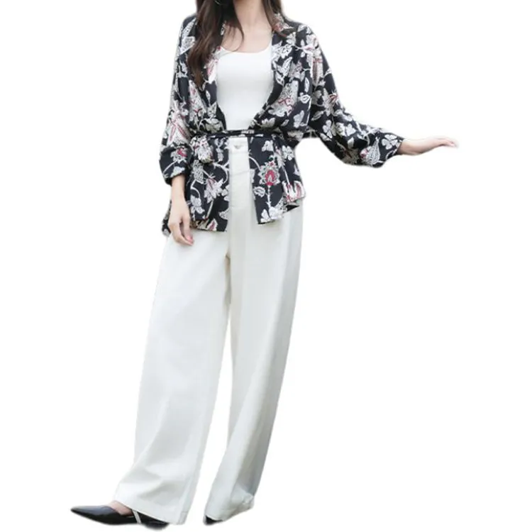 BESIONIA SS25 Shirt Women's Black Pattern-4