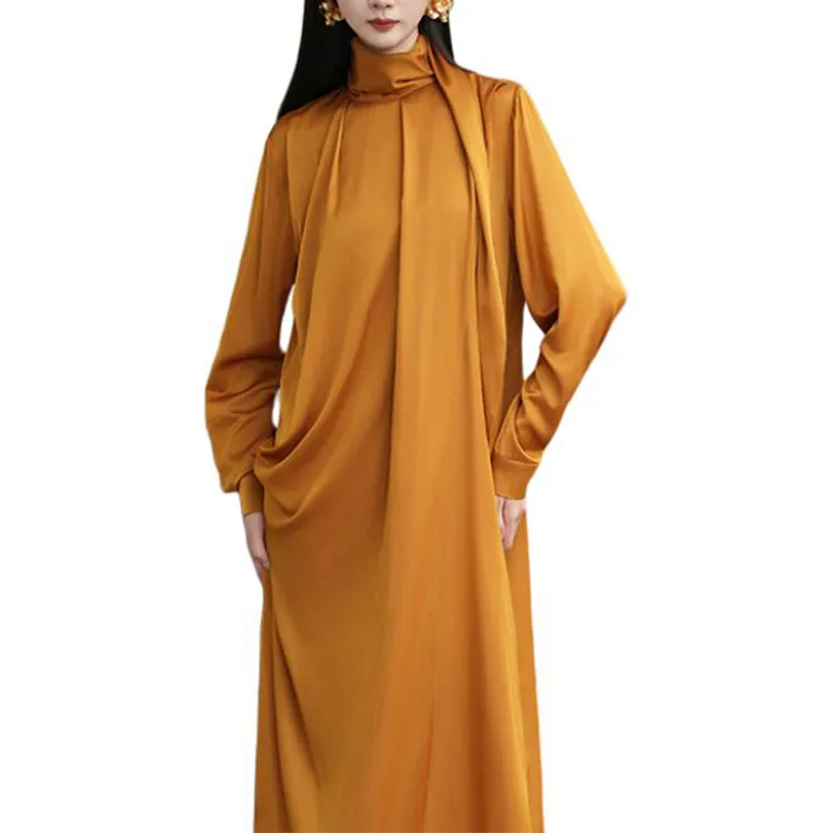 BESIONIA SS25 Long-Sleeved Dresses Women's Deep Yellow-2