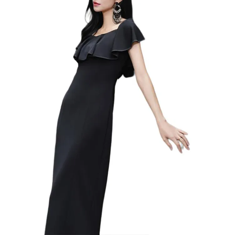BESIONIA SS25 Short Sleeved Dresses Women's Black-5