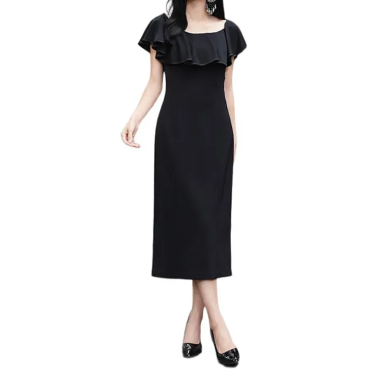 BESIONIA SS25 Short Sleeved Dresses Women's Black-2