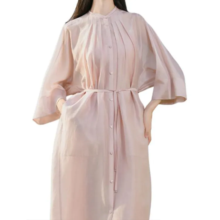 BESIONIA SS25 Long-Sleeved Dresses Women's Pink-3