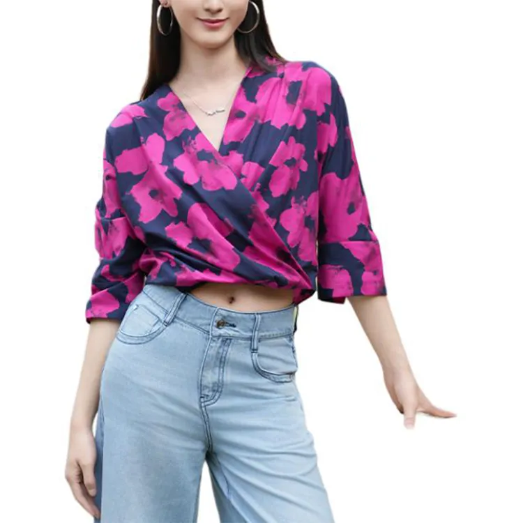 BESIONIA SS25 Shirt Women's Red Pattern-2