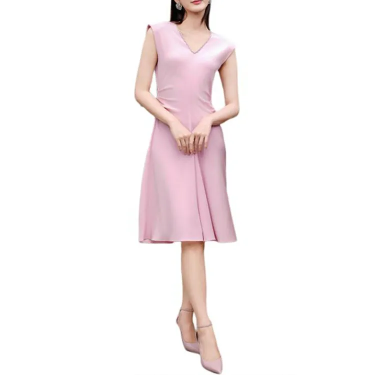 BESIONIA SS25 Sleeveless Dress Women's Pink-3