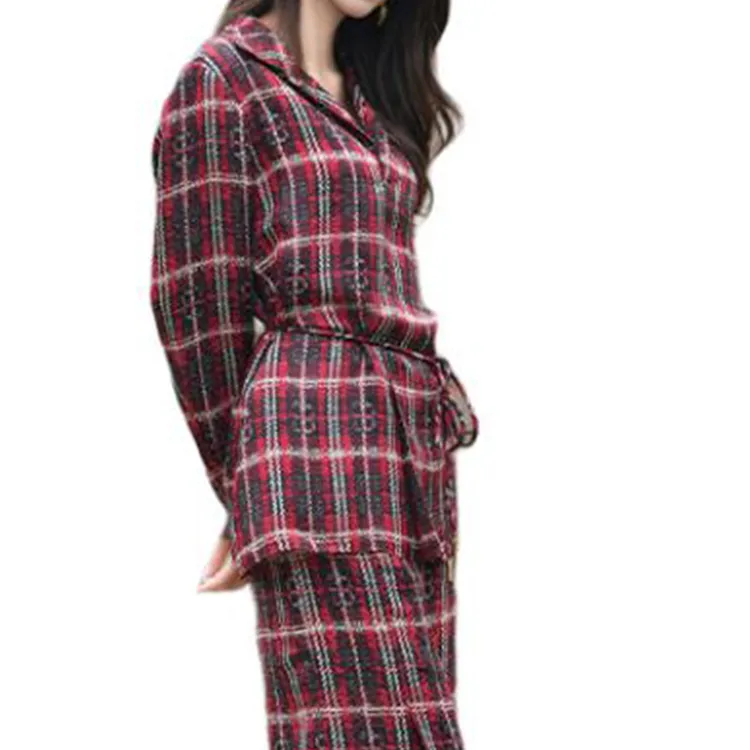 BESIONIA SS25 Shirt Women's Red Plaid Pattern-4