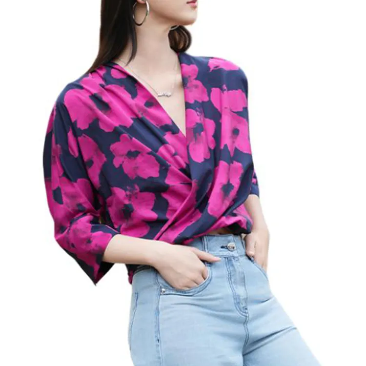 BESIONIA SS25 Shirt Women's Red Pattern-3