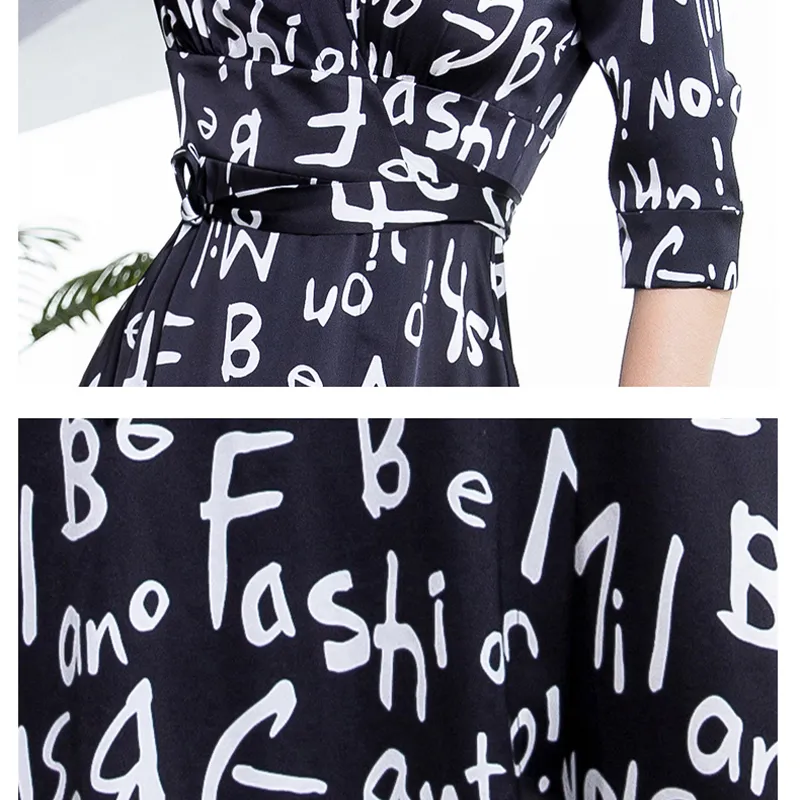 BESIONIA SS23 Short Sleeved Dress Women's Black White-5