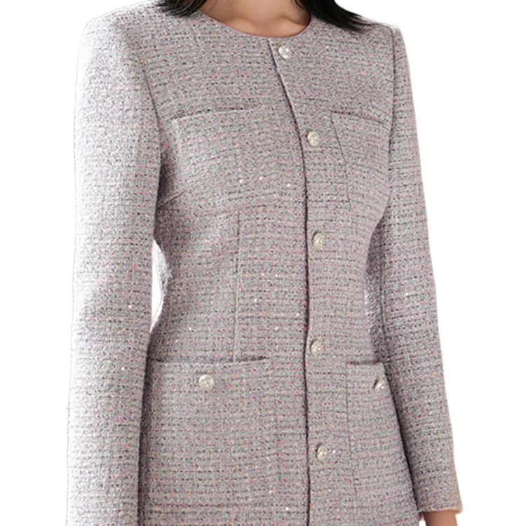 BESIONIA FW24 Long Sleeved Dress Women's Purple-4