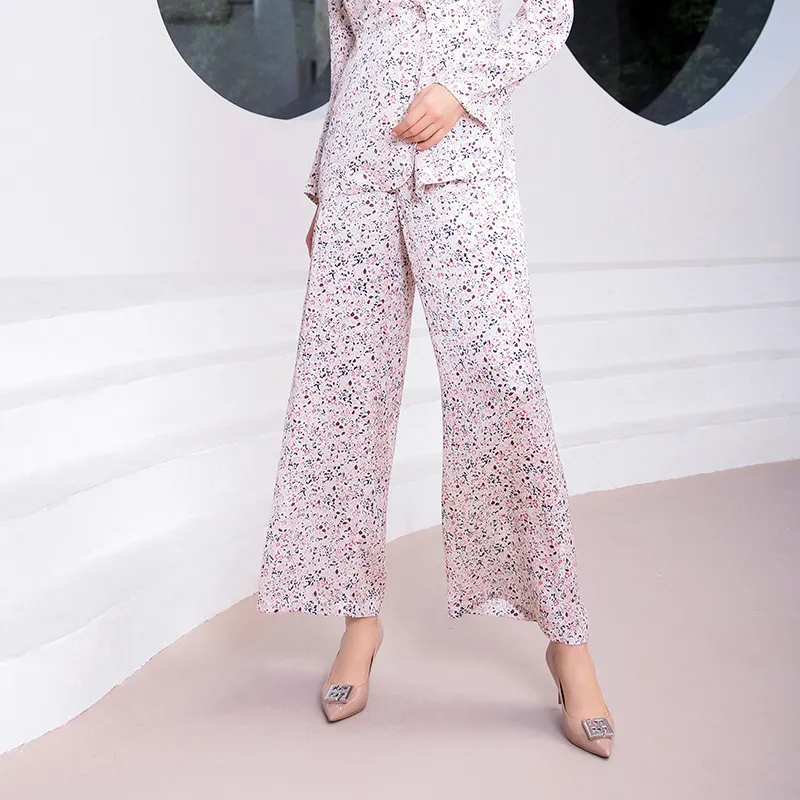 BESIONIA SS23 Casual Pants Women's Pink Floral-5