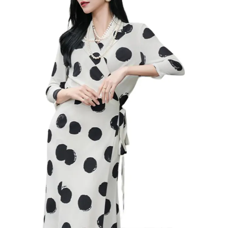 BESIONIA SS25 Dress Women's White Pattern-3
