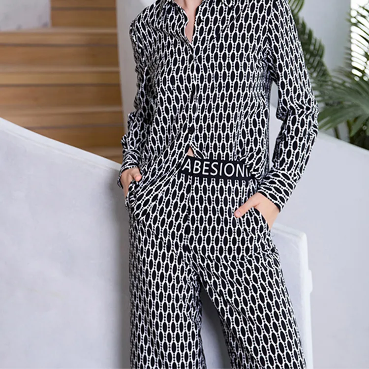 BESIONIA SS23 Casual Pants Women's Black White-4