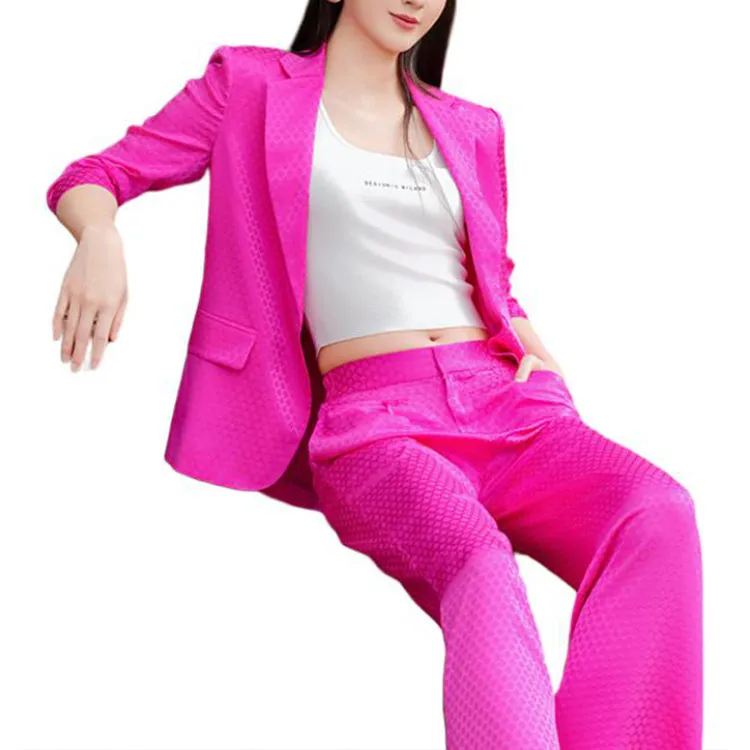 BESIONIA SS25 Casual Pants Women's Rose Red-4