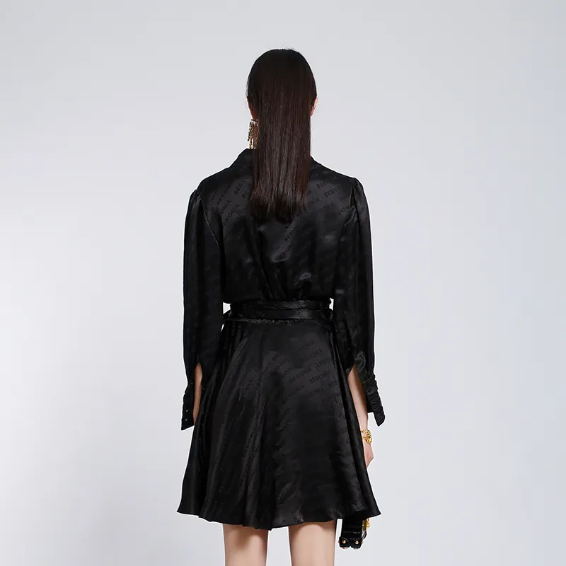 BESIONIA SS22 Long Sleeved Dresses Women's Black-2