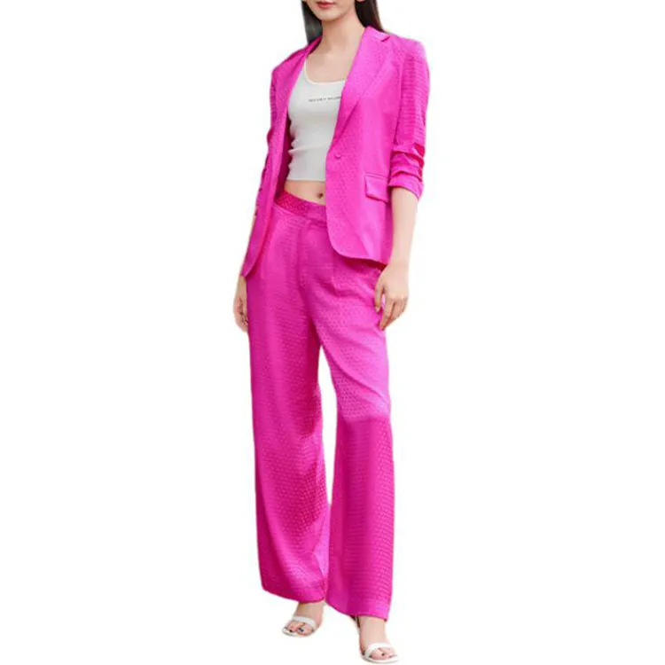 BESIONIA SS25 Casual Pants Women's Rose Red-3