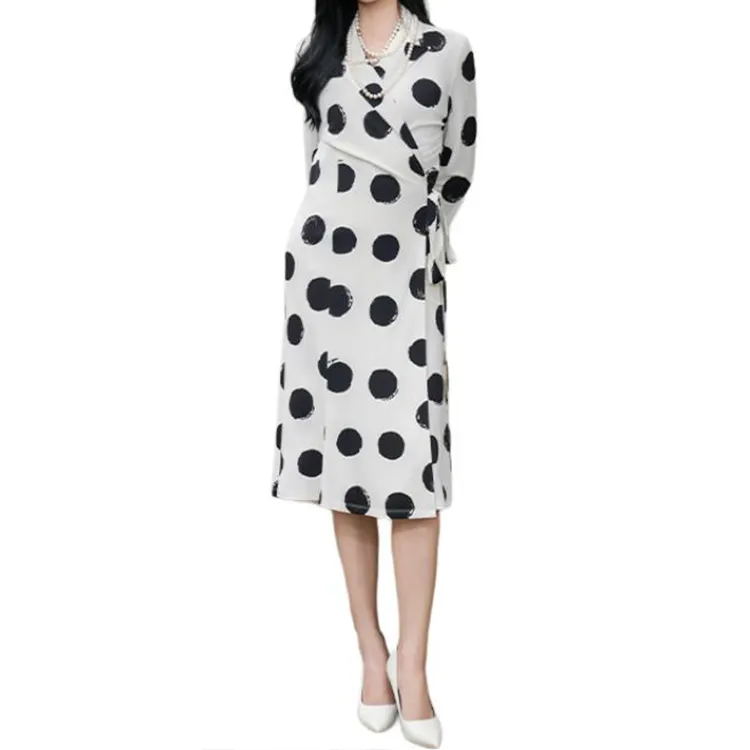 BESIONIA SS25 Dress Women's White Pattern-1