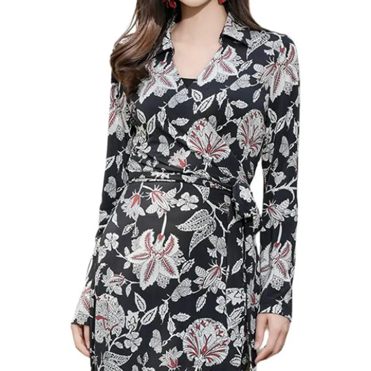 BESIONIA SS25 Long-Sleeved Dresses Women's Black And White Pattern-3