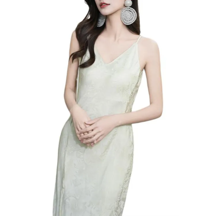 BESIONIA SS25 Slip Dresses Women's Light Green-3