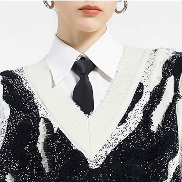 BESIONIA FW23 Sweater Women's Black White-5