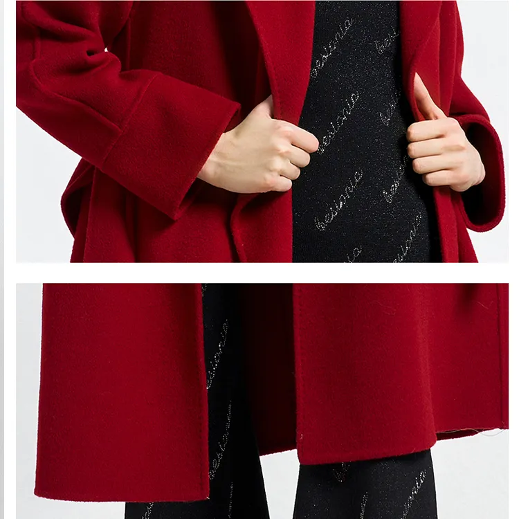 BESIONIA FW23 Coats Women's Red-5