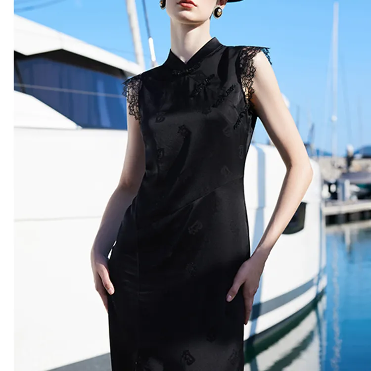 BESIONIA SS24 Sleeveless Dress Women's Black-1