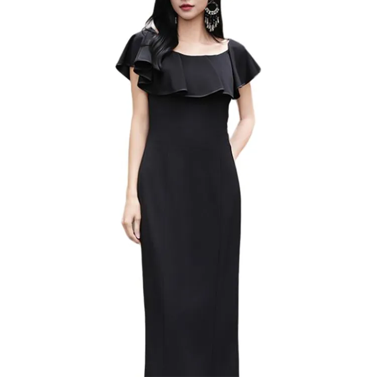 BESIONIA SS25 Short Sleeved Dresses Women's Black-4