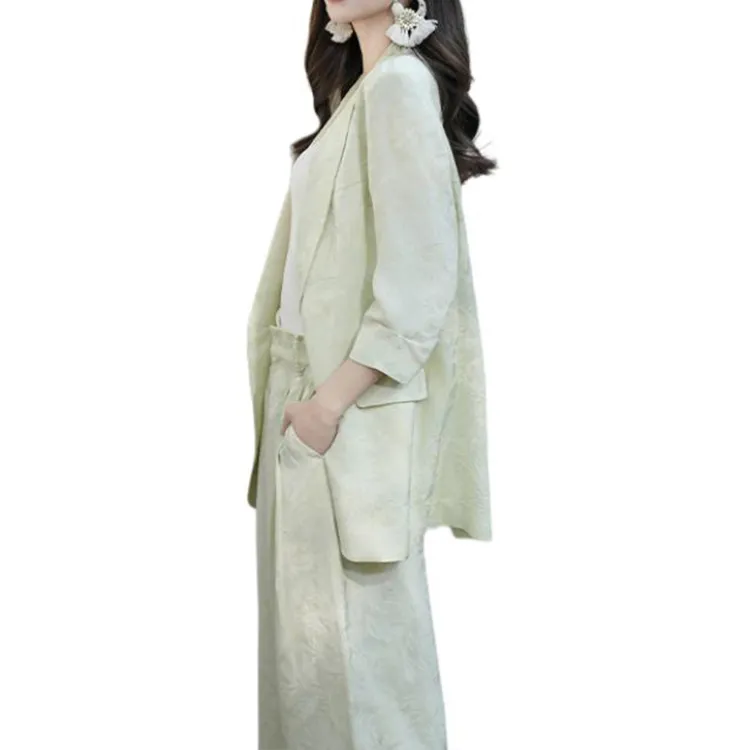 BESIONIA SS25 Casual Pants Women's Light Green-5