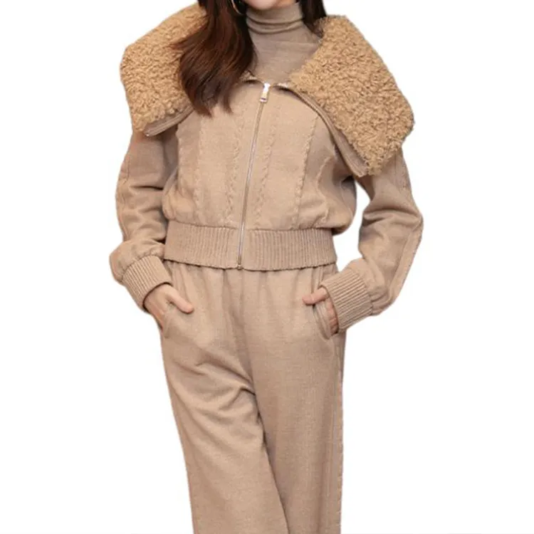 BESIONIA FW24 Cropped Coat Women's Camel-2