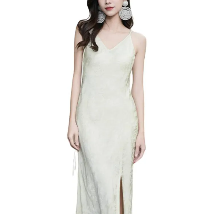 BESIONIA SS25 Slip Dresses Women's Light Green-2
