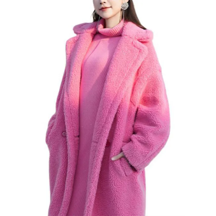 BESIONIA FW24 Velvet feel Coat Women's Pink-3