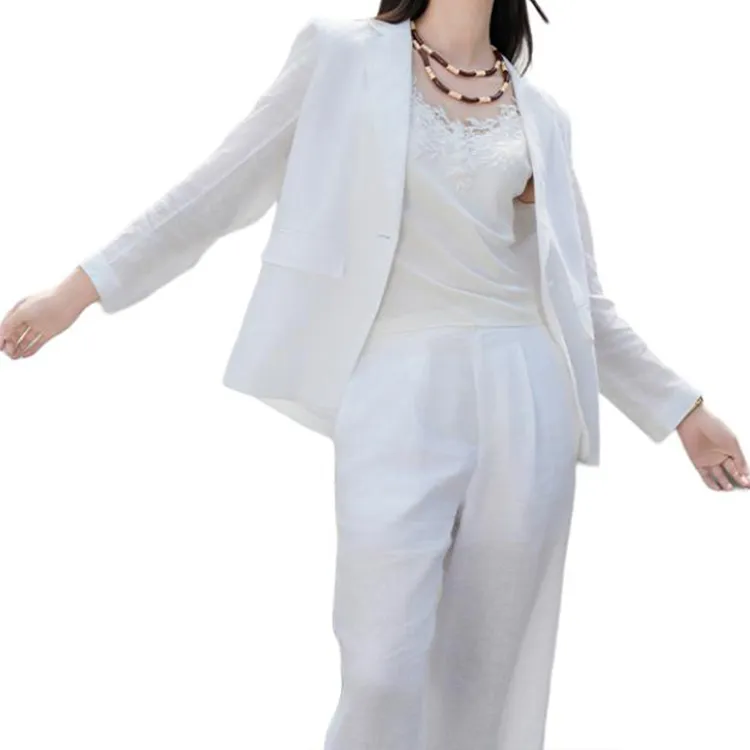 BESIONIA SS25 Business Suits Coats Women's White-2