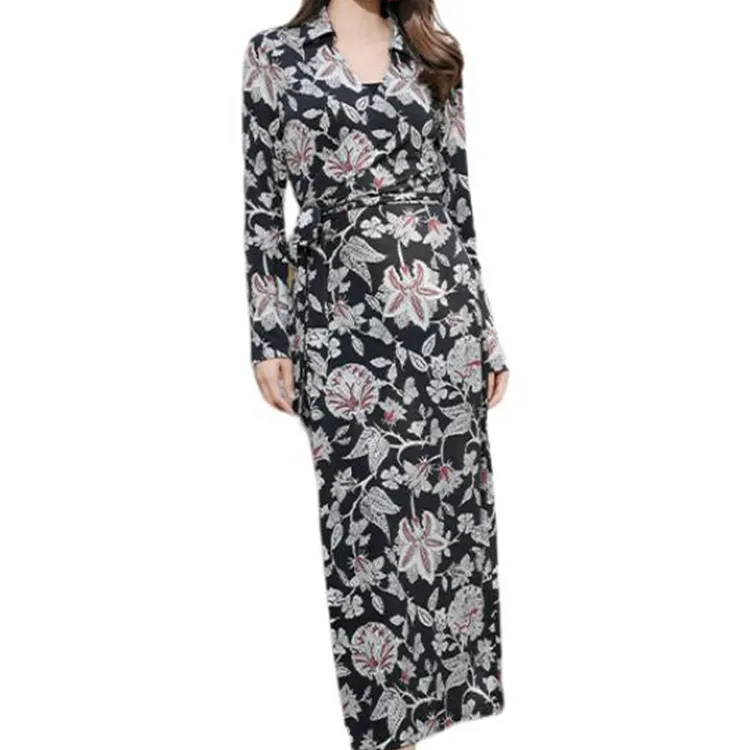 BESIONIA SS25 Long-Sleeved Dresses Women's Black And White Pattern-2