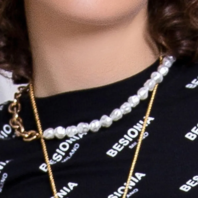 BESIONIA T Shirt Women's Black White-2