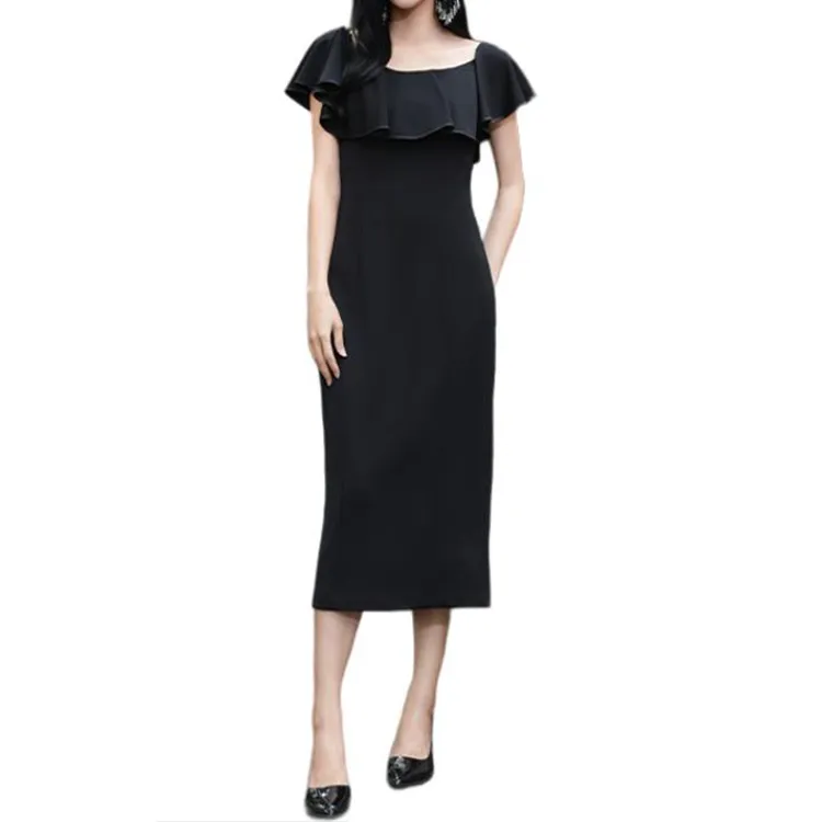 BESIONIA SS25 Short Sleeved Dresses Women's Black-1
