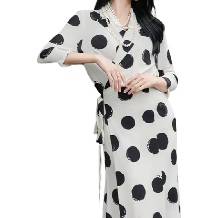 BESIONIA SS25 Dress Women's White Pattern-4
