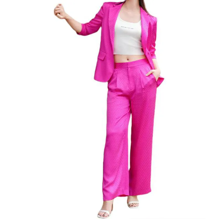 BESIONIA SS25 Casual Pants Women's Rose Red-2