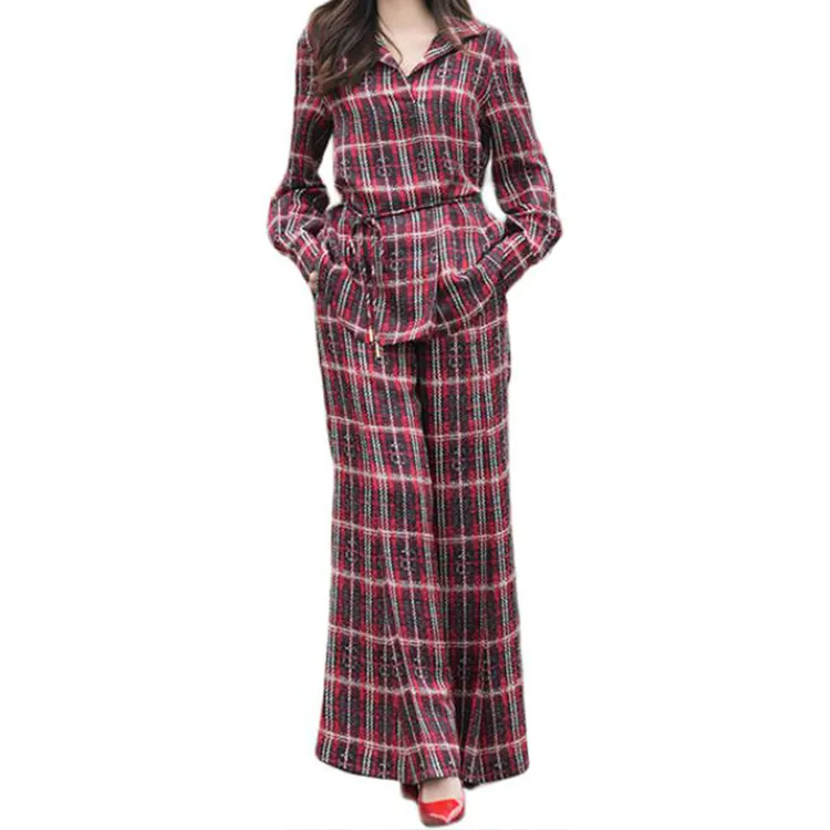 BESIONIA SS25 Shirt Women's Red Plaid Pattern-2