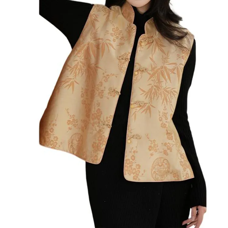 BESIONIA FW24 Vest Women's Apricot Pattern-1