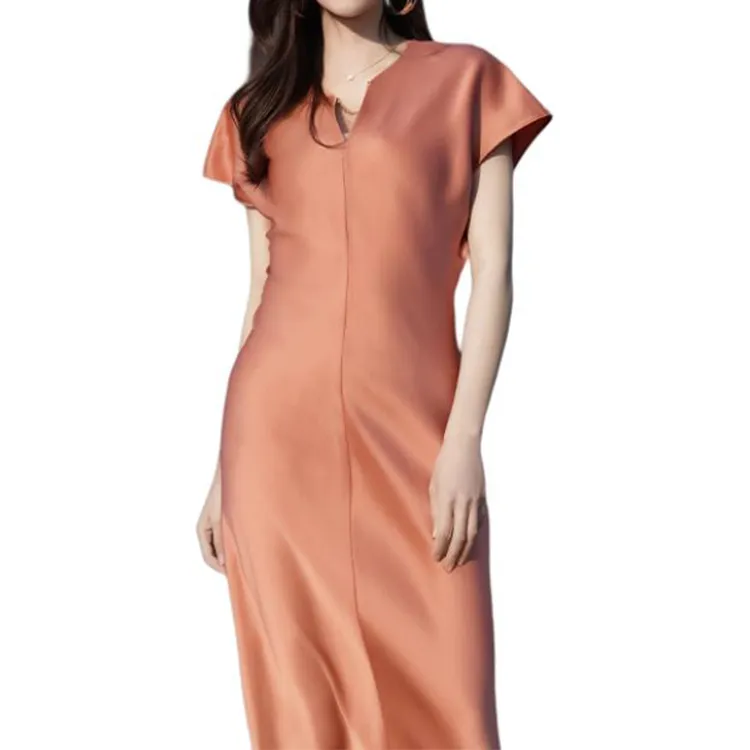 BESIONIA SS25 Short Sleeved Dresses Women's Orange-4