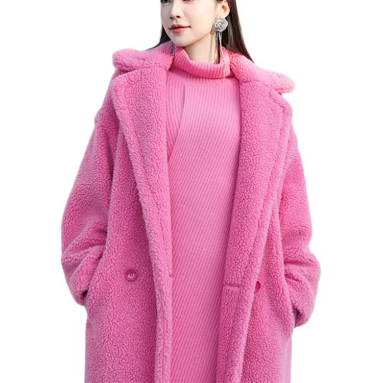 BESIONIA FW24 Velvet feel Coat Women's Pink-4