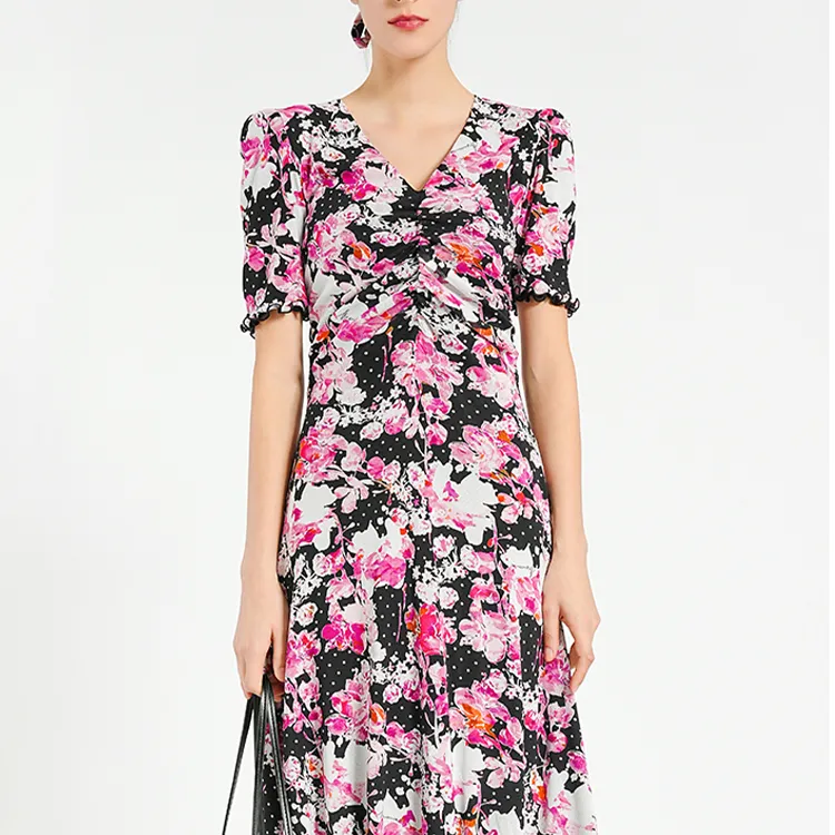BESIONIA SS24 Short Sleeved Dresses Women's Pink-5