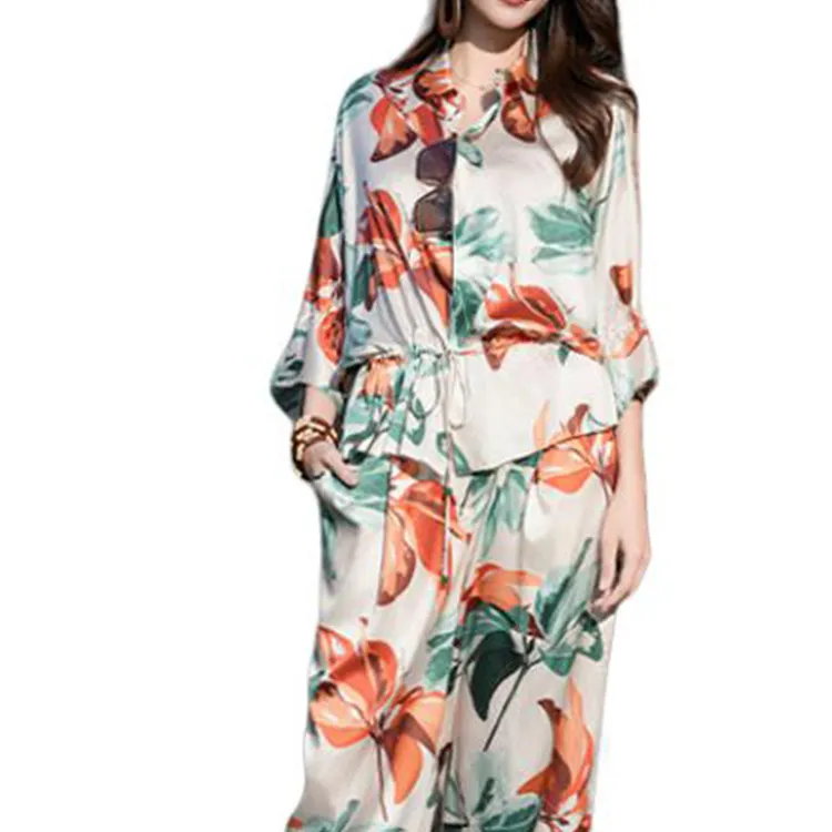 BESIONIA SS25 Shirt Women's Green Pattern-4